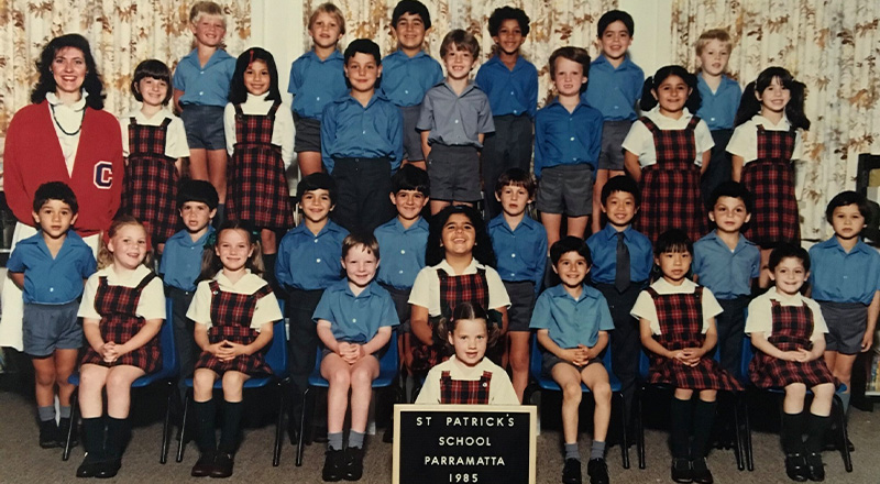 historical photo of St Patrick's Catholic Primary School Parramatta class photo